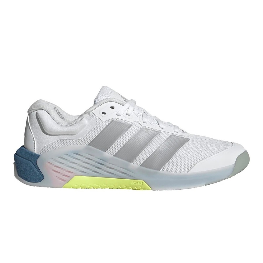 Adidas Dropset 4 Power Training Shoes White Silver Lime JR4663 Womens 7